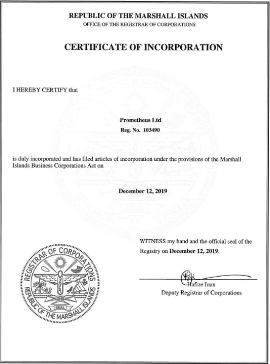 Сертификат о регистрации брокера Umarkets.